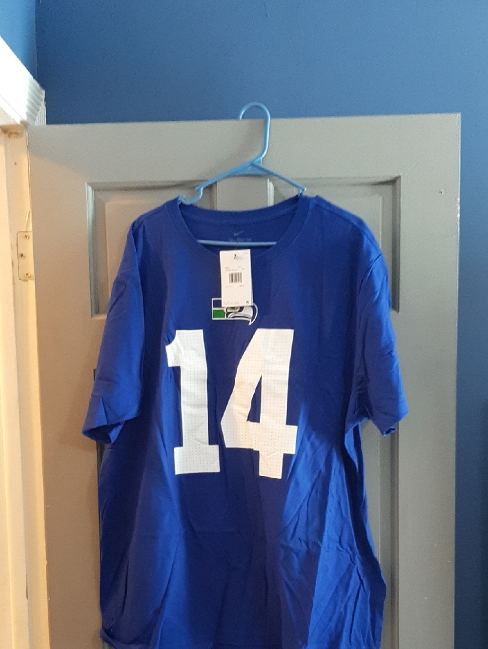 DK Metcalf Seattle Seahawks Nike Throwback Player Name & Number T-Shirt - Royal